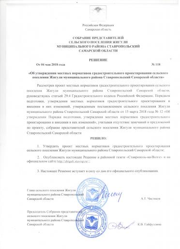 Решение №118 от 04.05.2018 года