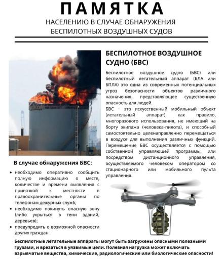 Что делать в случае обнаружения БВС
