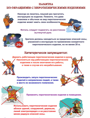 Памятка по обращению с пиротехническими изделиями